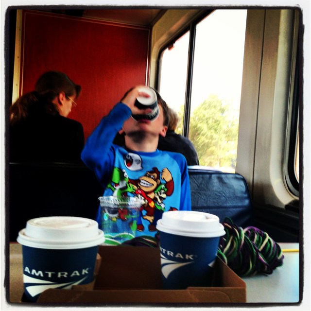 pounding hot chocolate in pajamas