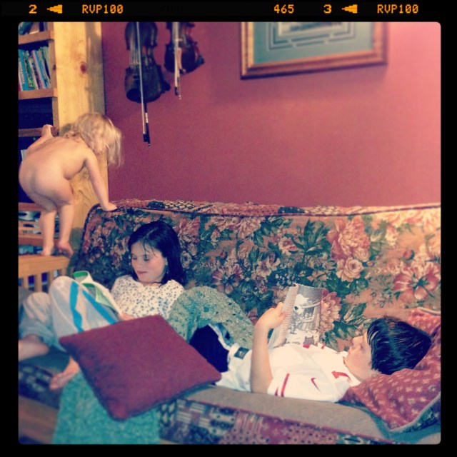 Stephen and Avian trying to do their homework