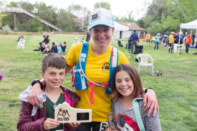 At the finish. Photo by Drew Cortright