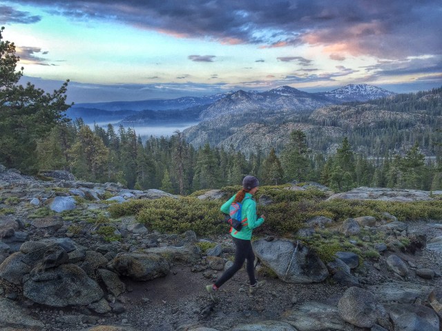 sunrise on the Donner Lake Rim Trail