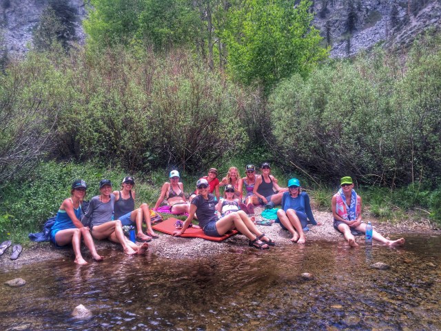 Cooling off by the creek in Onion Valley. (Photo by Cabana Boy)