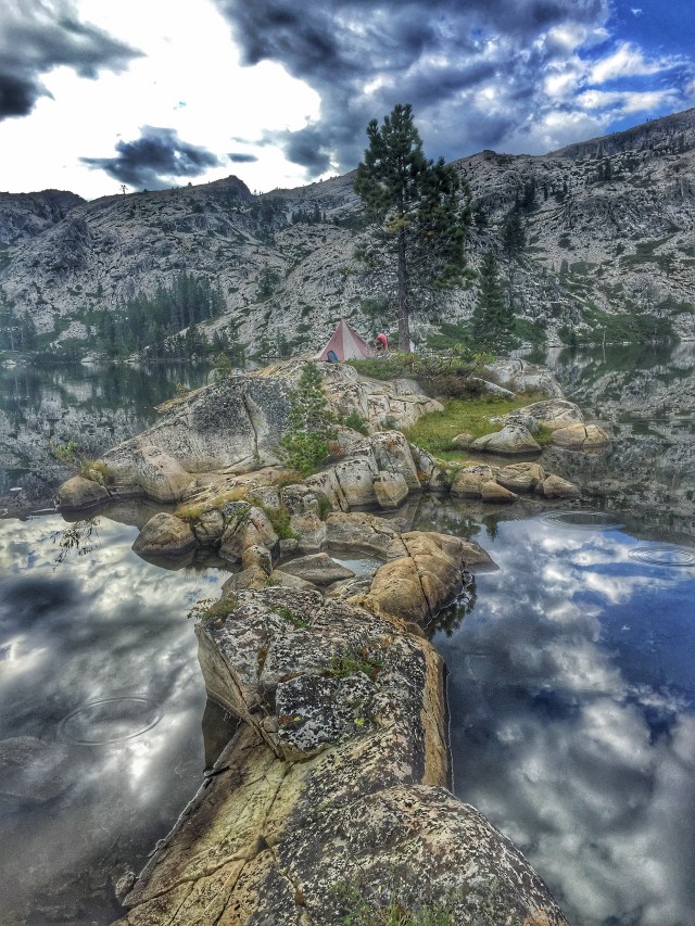 looking back at camp from my favorite sitting spot
